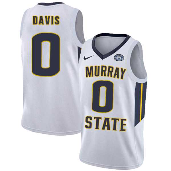 Murray State Racers 0 Mike Davis White College Basketball Jersey Dzhi,We sell and wholesale Murray State Racers 0 Mike Davis White College Basketball Jersey Dzhi on line form chian!